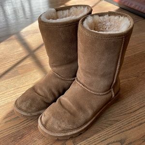 Bearpaw Tall Fur Lined Winter Comfort Boots light Brown Women Sz 8